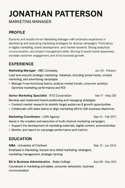 Resume Template Preview