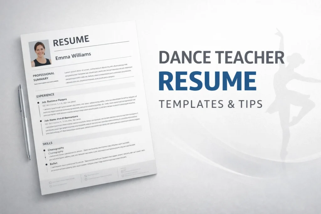 Dance teacher resume